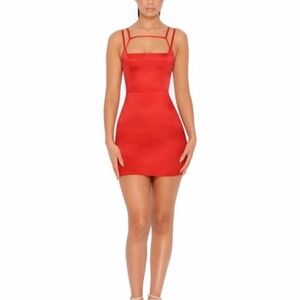 Oh Polly Fiery Red Mini Dress